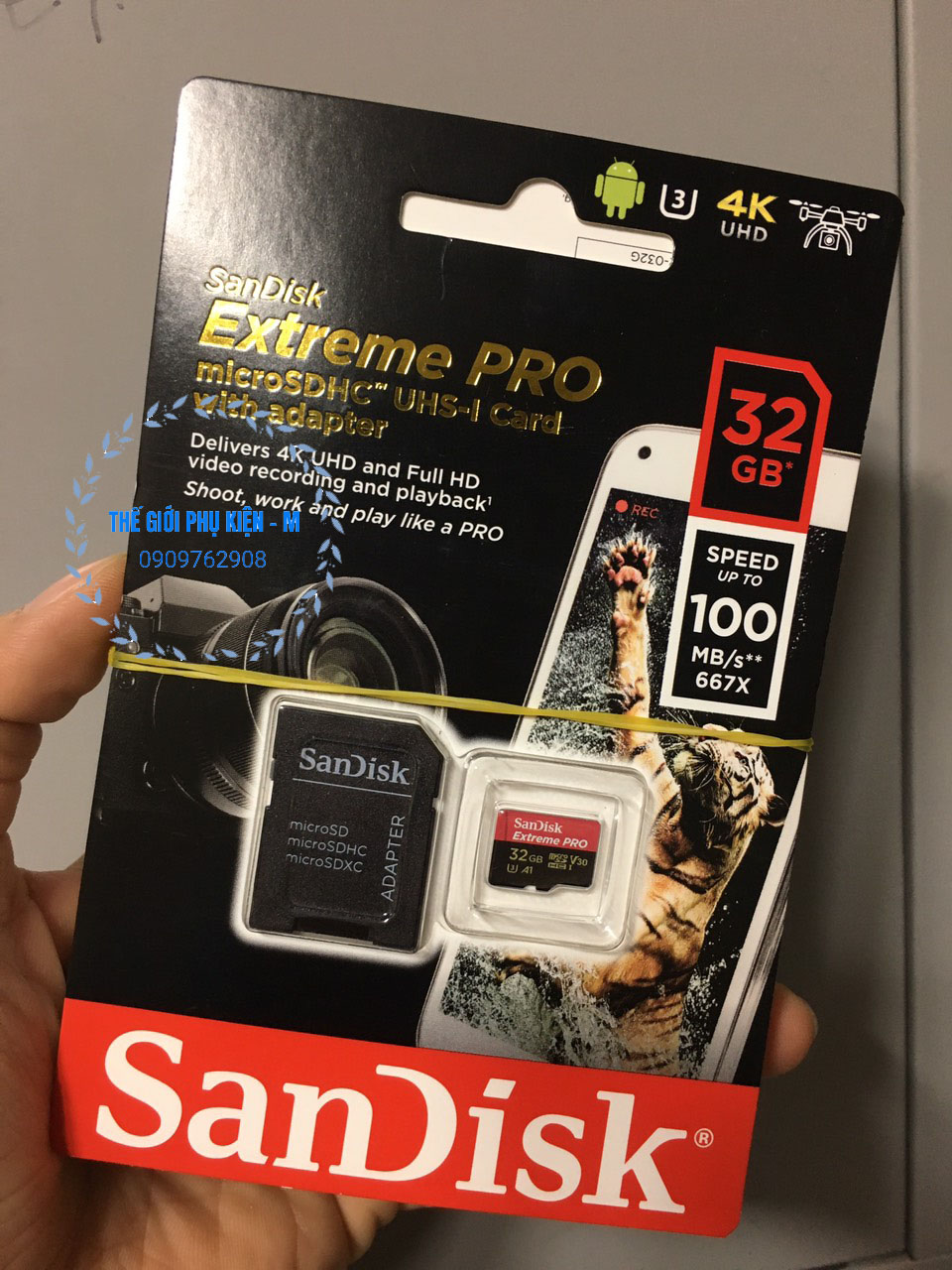 Thẻ nhớ 32GB MicroSDHC SanDisk Extreme PRO A1 V30 U3 Class 10 UHS-I 170MB/s - Bảo hành 5 năm 1 đổi 1