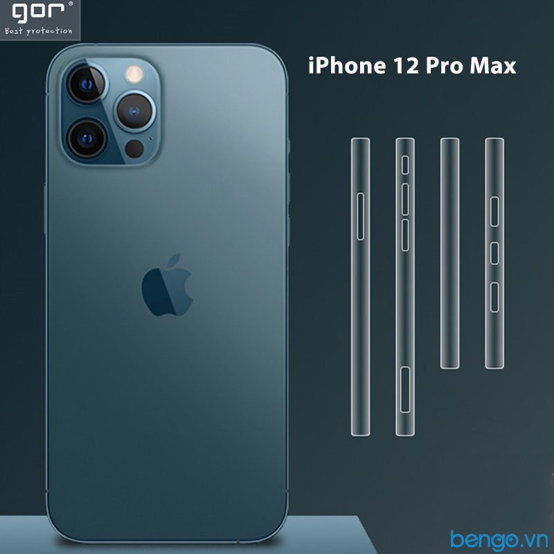 Dán Viền iPhone 12/12 Pro/12 Pro Max GOR Trong Suốt (Hộp 5 Bộ)