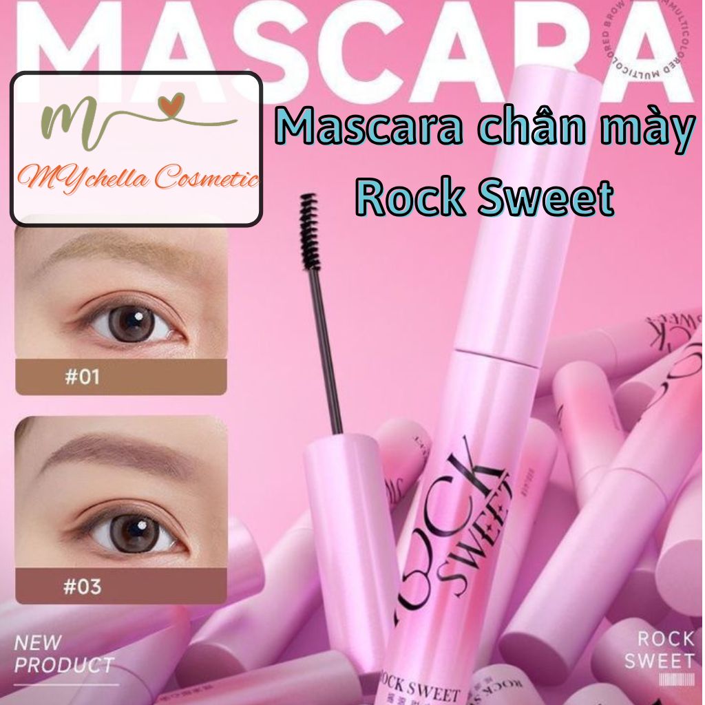 Mascara chân mày Velvet Mist Tint Eyebrow Rock Sweet lâu trôi, không vón cục, không lem 10g