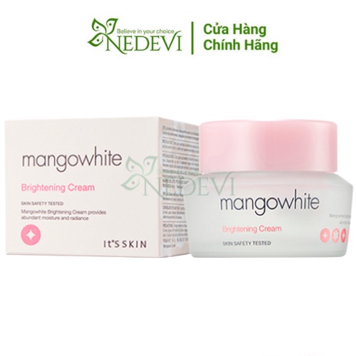 Kem dưỡng ẩm chiết xuất măng cụt mangowhite brightening cream 50ml dưỡng da trắng hồng tự nhiên - nedevi