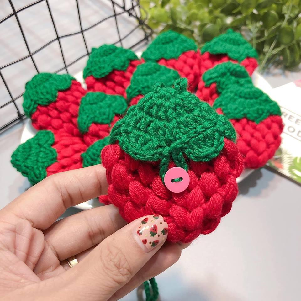 Túi đựng tỏi Quả Dâu hand made cho bé