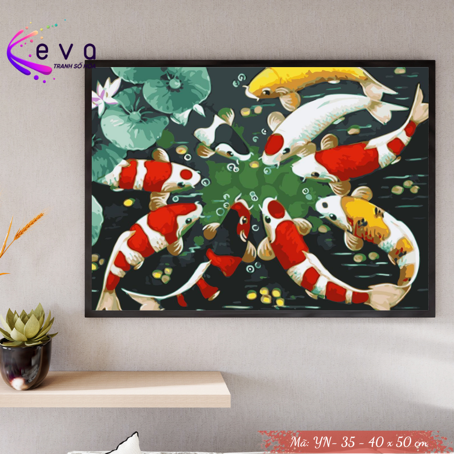 Tranh sơn dầu số hoá tự tô màu - keva – yn35