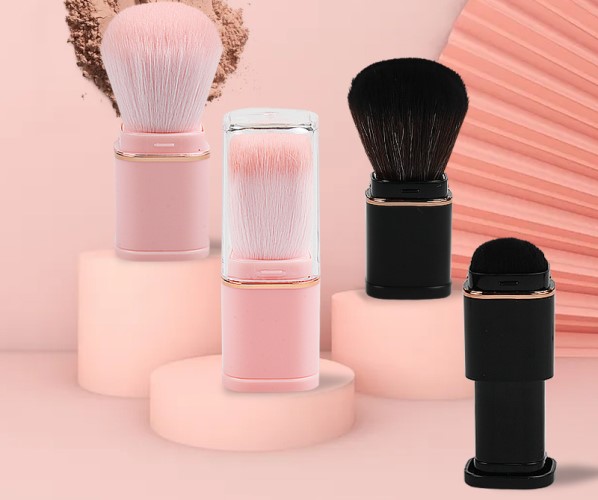 Cọ đánh má hồng có nắp nhỏ gọn bỏ túi