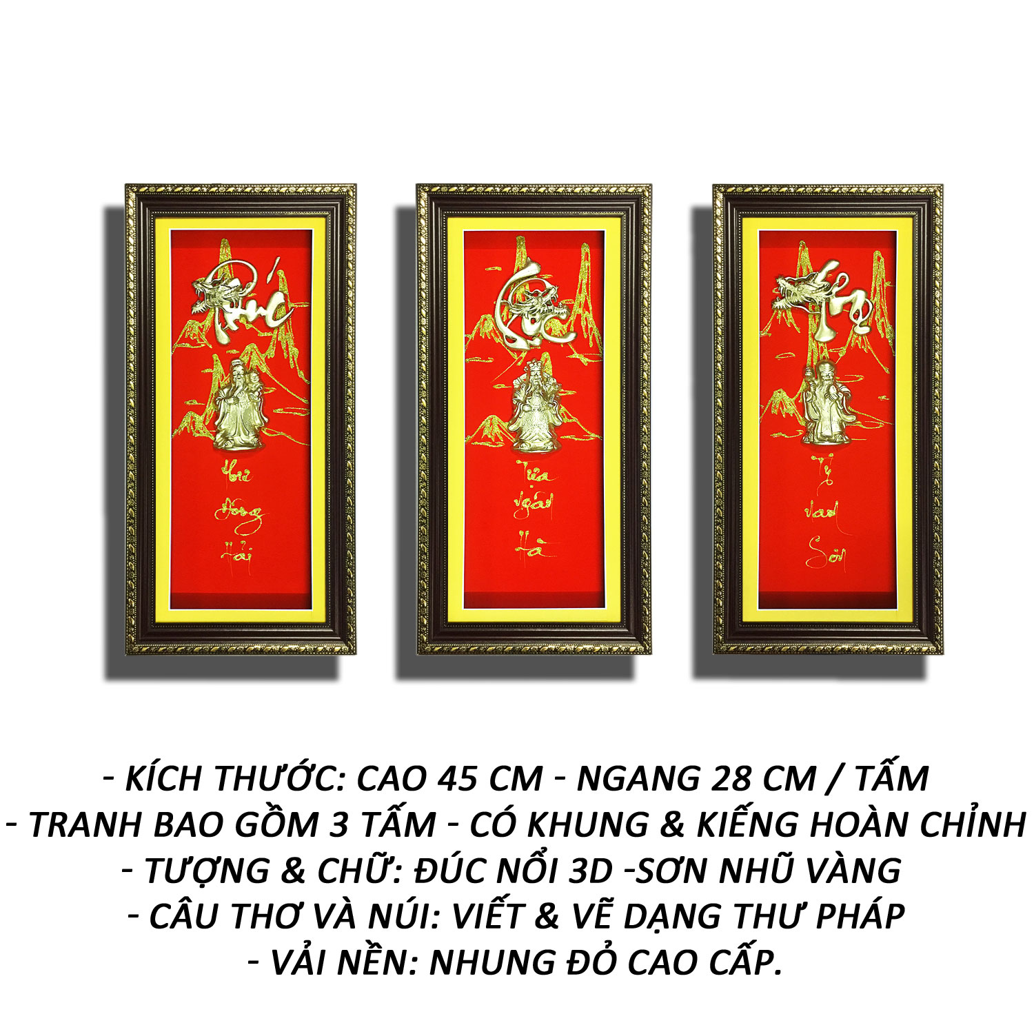 Tranh chữ Phúc thư pháp gỗ hương 81cm x 81cm thếp vàng - TGPX2287 | Tranh  Gỗ Vũ Phong