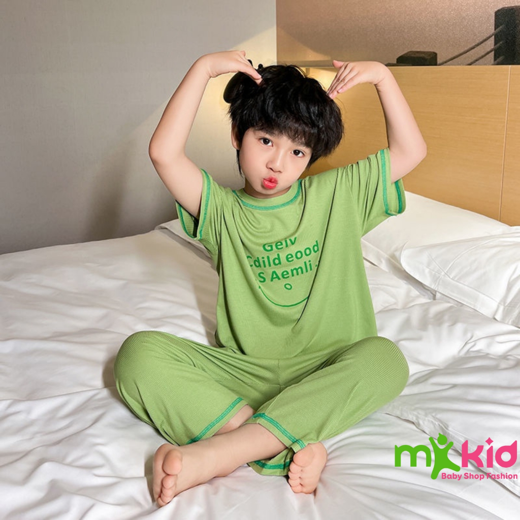 Bộ mk kid cho bé 💖 bộ mk kid lửng cho bé trai bé gái 💖 chất thun lạnh siêu mềm mịn mát thấm hút mồ hôi.