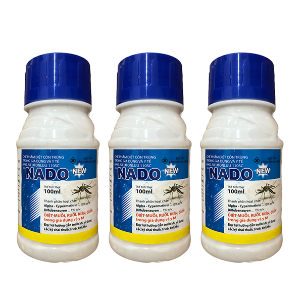 COMBO 3 CHAI DIỆT MUỖI NADO 100ml, thuốc diệt muỗi hiệu quả được Bộ Y Tế cấp phép dùng trong gia dụng và y tế