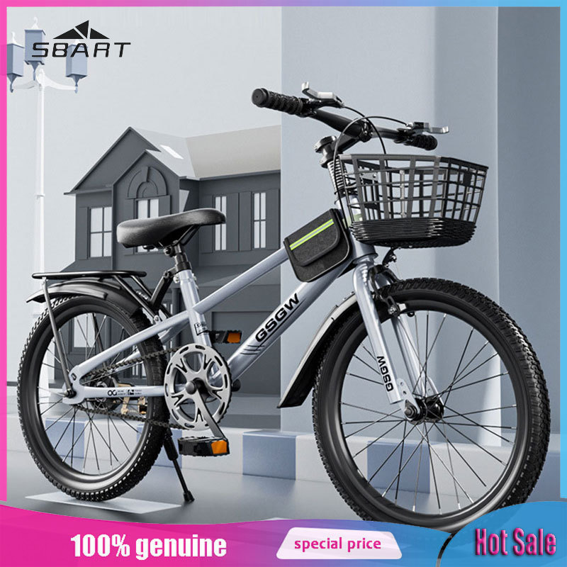 SBART Mountain bike 20 inch 22 inch with basket children s bicycle single