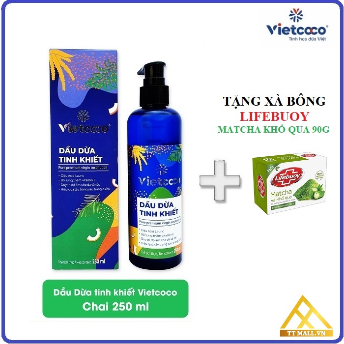 Dầu Dừa Tinh Khiết Vietcoco 250ml - Chai Xịt - Dùng Dưỡng Tóc Dưỡng Da