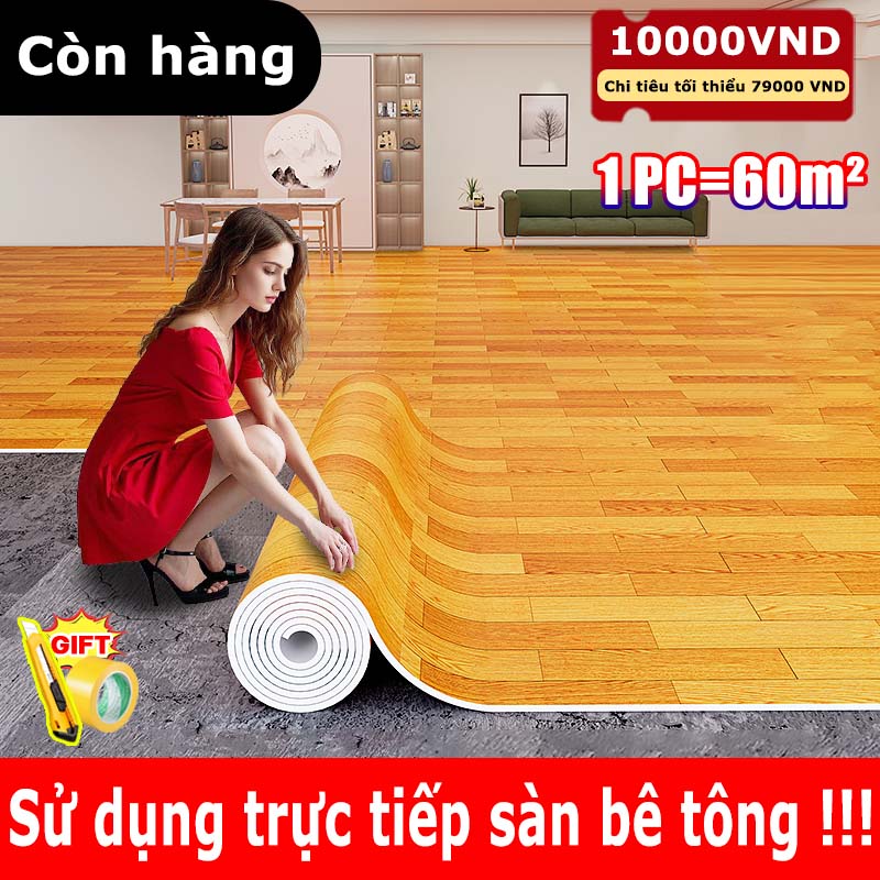 Thảm trải sàn - tấm simili lót sàn nhà,mẫu mới ra bề mặt có vân nhám,thảm trải sàn vân gỗ trải phòng trải cửa hàng phòng ngủ khổ rộng 2m