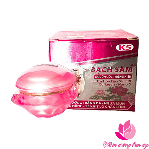 Kem dưỡng trắng da cho da dầu ngừa mụn chống nắng se khít lỗ chân lông Kem K5 BẠCH SÂM NHAU THAI CỪU 25g
