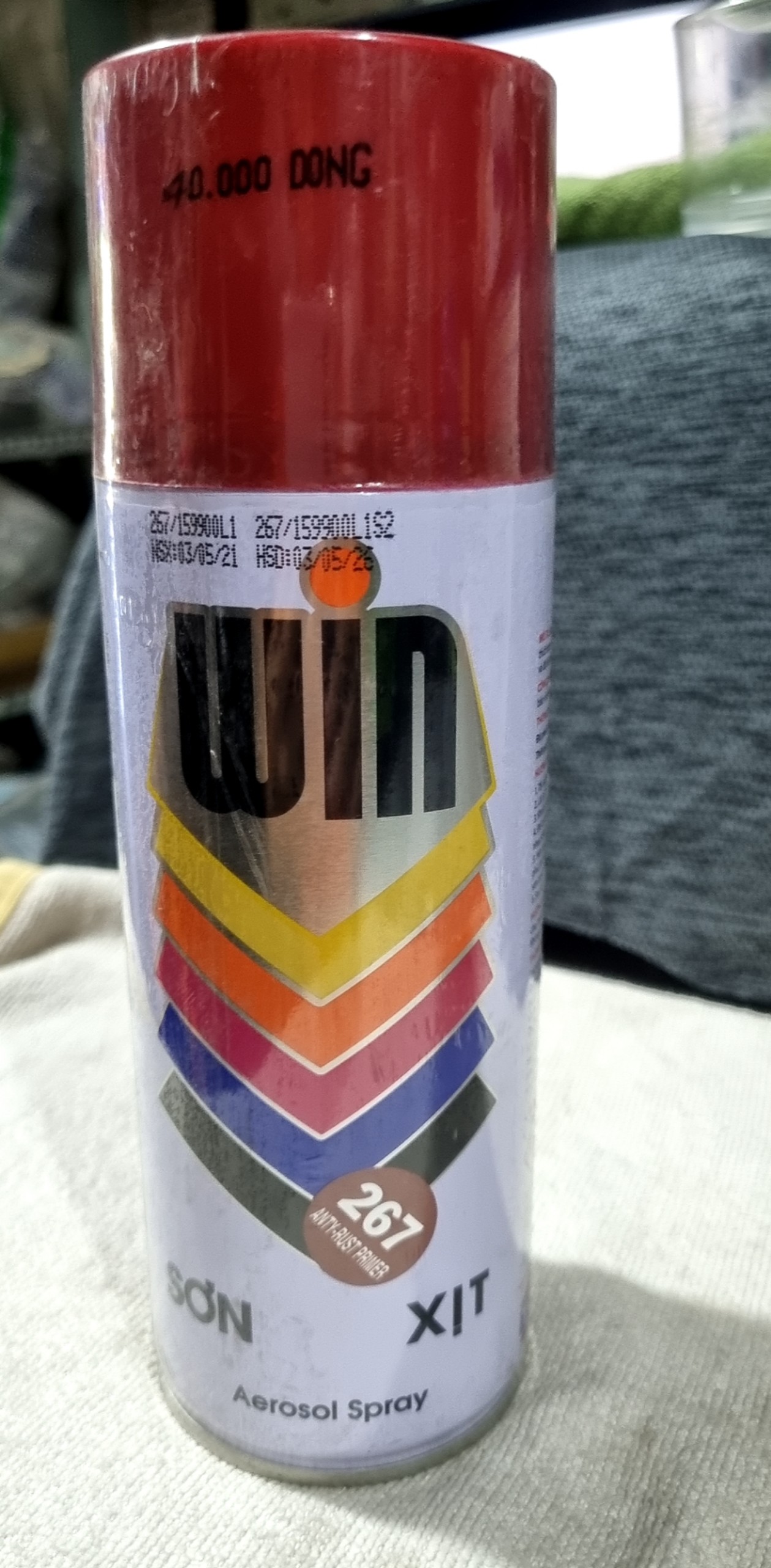 Sơn xịt chống rỉ màu nâu đỏ WIN