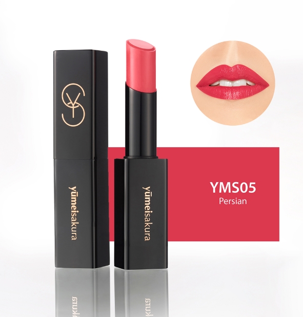 Son Dưỡng Môi collagen Yumeisakura - màu 05 persian, kết cấu son giàu độ ẩm và collagen, khắc phục tình trạng khô nứt, lộ vân môi
