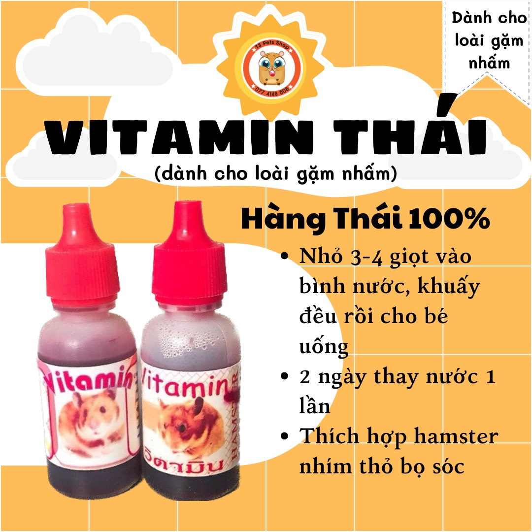 Vitamin cho loài gặm nhấm hàng thái