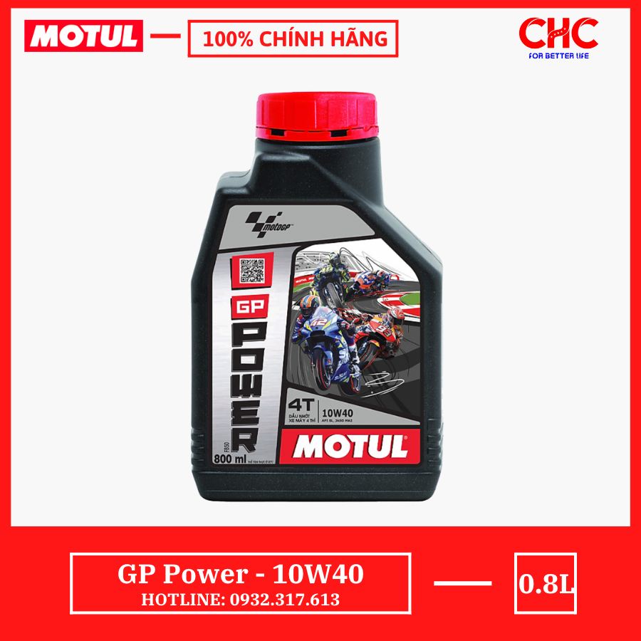 Dầu nhớt xe máy 10w40 motul gp power phù hợp xe máy các hãng xe honda, yamaha, sym, suzuki