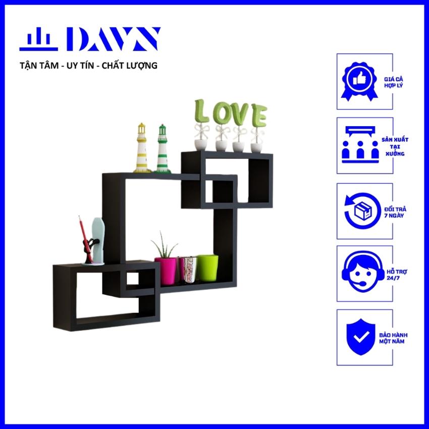 Kệ treo tường bộ 3 hình chữ nhật lồng nhau DAVN, DA203 giá thành hợp lý, decor không gian đẹp, chất liệu gỗ nhập khẩu, sản xuất trên máy móc hiện đại, kiểm tra chất lượng nghiêm ngặt, shop sản xuất trực tiếp.
