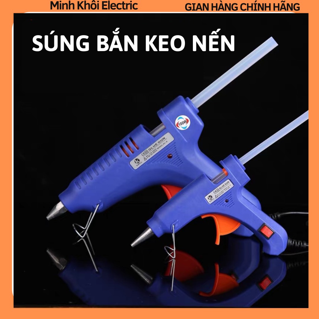 Súng bắn keo nến silicon máy 20w loại bền xịn - dụng cụ gắn keo nến mini, súng bắn keo mini