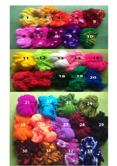 Combo 50 sợi vải voan làm hoa vải voan làm handmade chọn màu theo ý