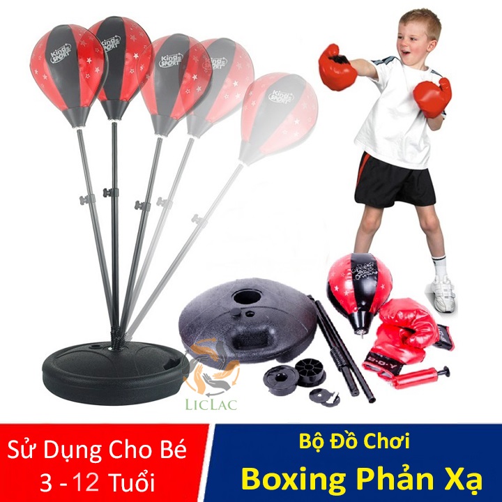 Bộ đồ chơi Đấm Boxing tăng khả năng phản xạ cho bé, Đồ chơi quyền anh Boxing Boy , Đồ chơi thể thao giải trí trong nhà - LICLAC