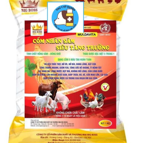 Cốm Nhân Sâm Siêu Tăng Trưởng Giúp Vật Nuôi Tăng Cân Nhanh
