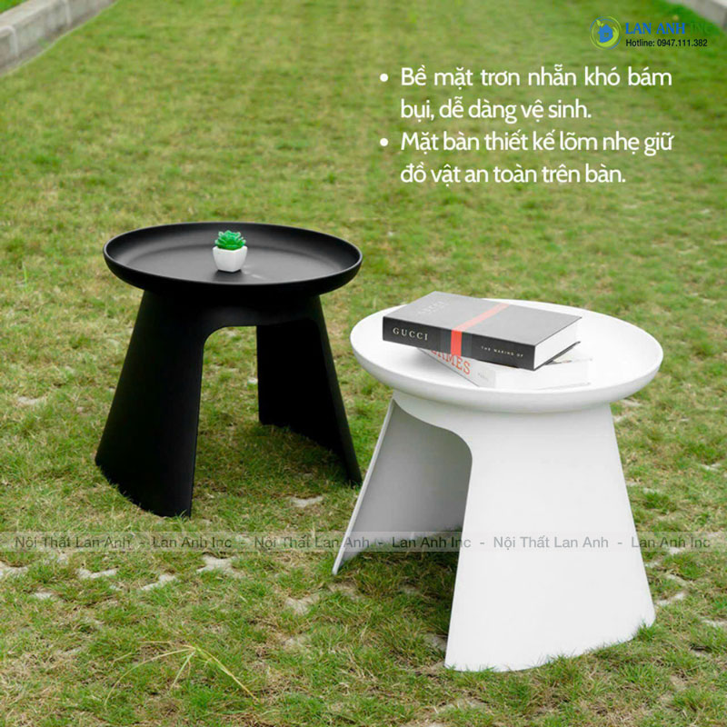 Bàn sofa, bàn trà nhựa tròn nhập khẩu cao cấp LAB2015