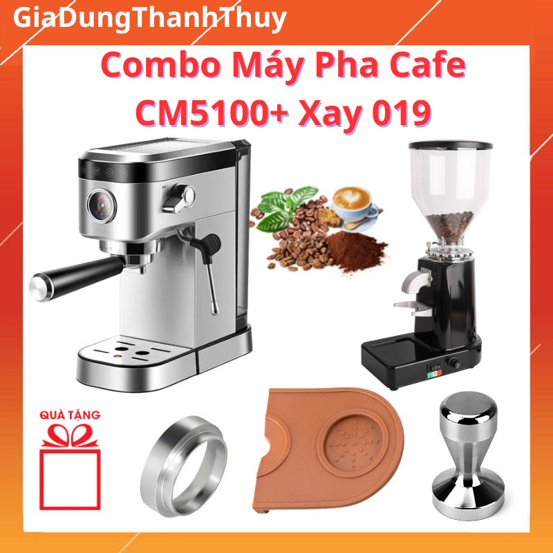 Combo máy pha cafe cm5100 + xay 019
