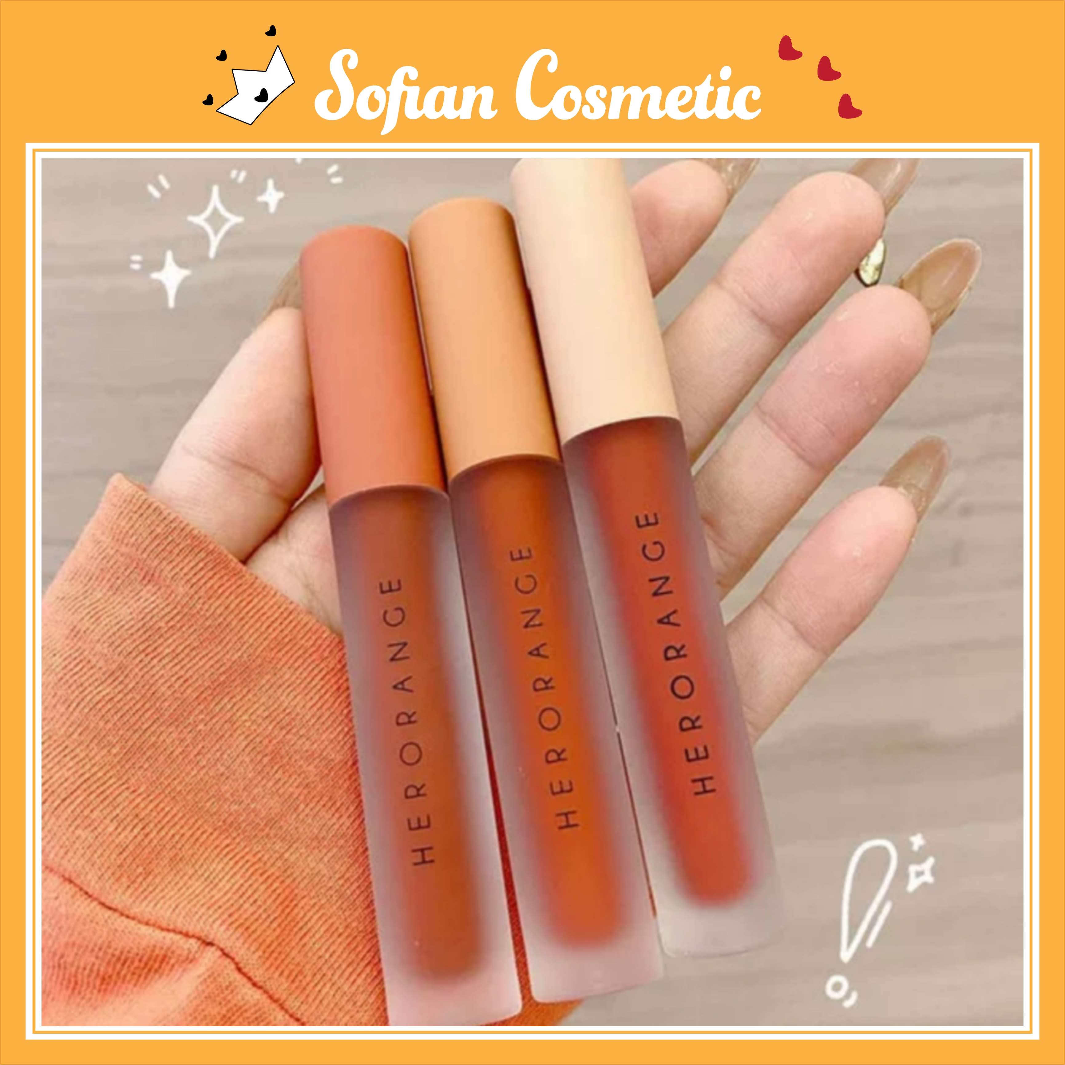 HERORANGE - Son kem lì nội địa Trung Herorange Twilight Light Milkshake Velvet không trôi, siêu lì, siêu mịn mượt - Sofian Cosmetic