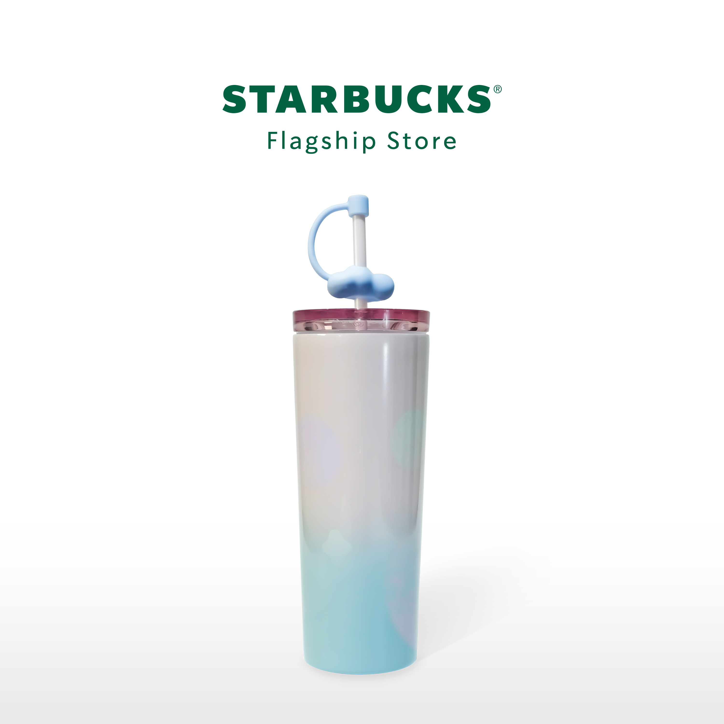 Bình cold cup starbucks giữ nhiệt 16oz victoria w/could charm cotton candy wm