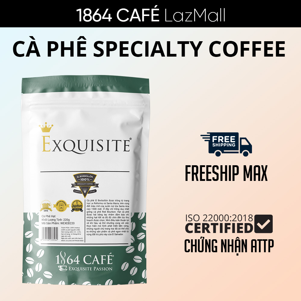 Cà Phê Hảo Hạng Specialty El Borbollón Nguyên Hạt 220g – 1864 CAFÉ