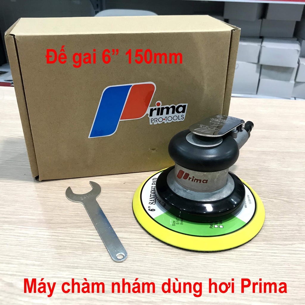 máy chà nhám Prima, đế gai 6in không hút bụi