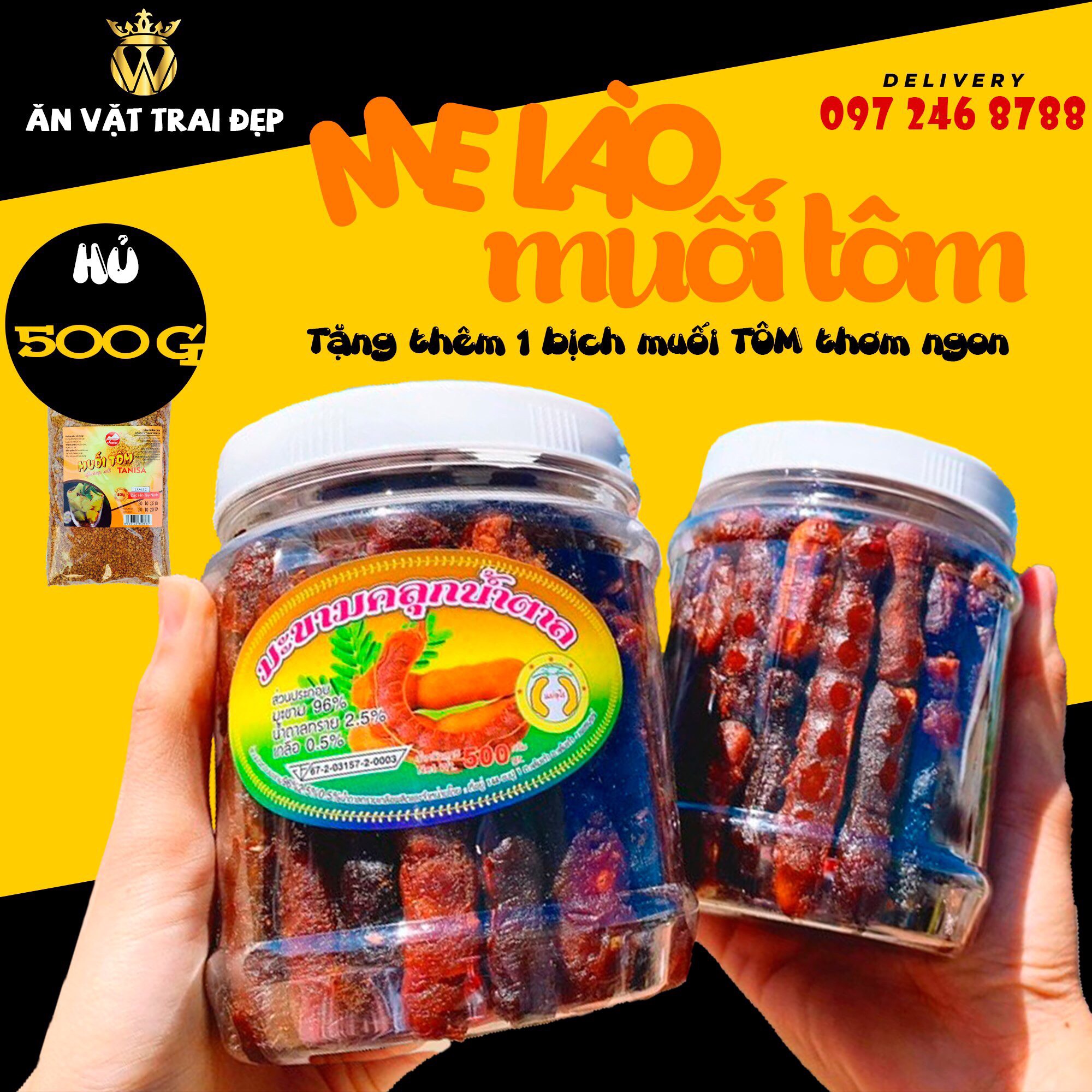 Me Lào Muối Tôm Trai Đẹp 500G