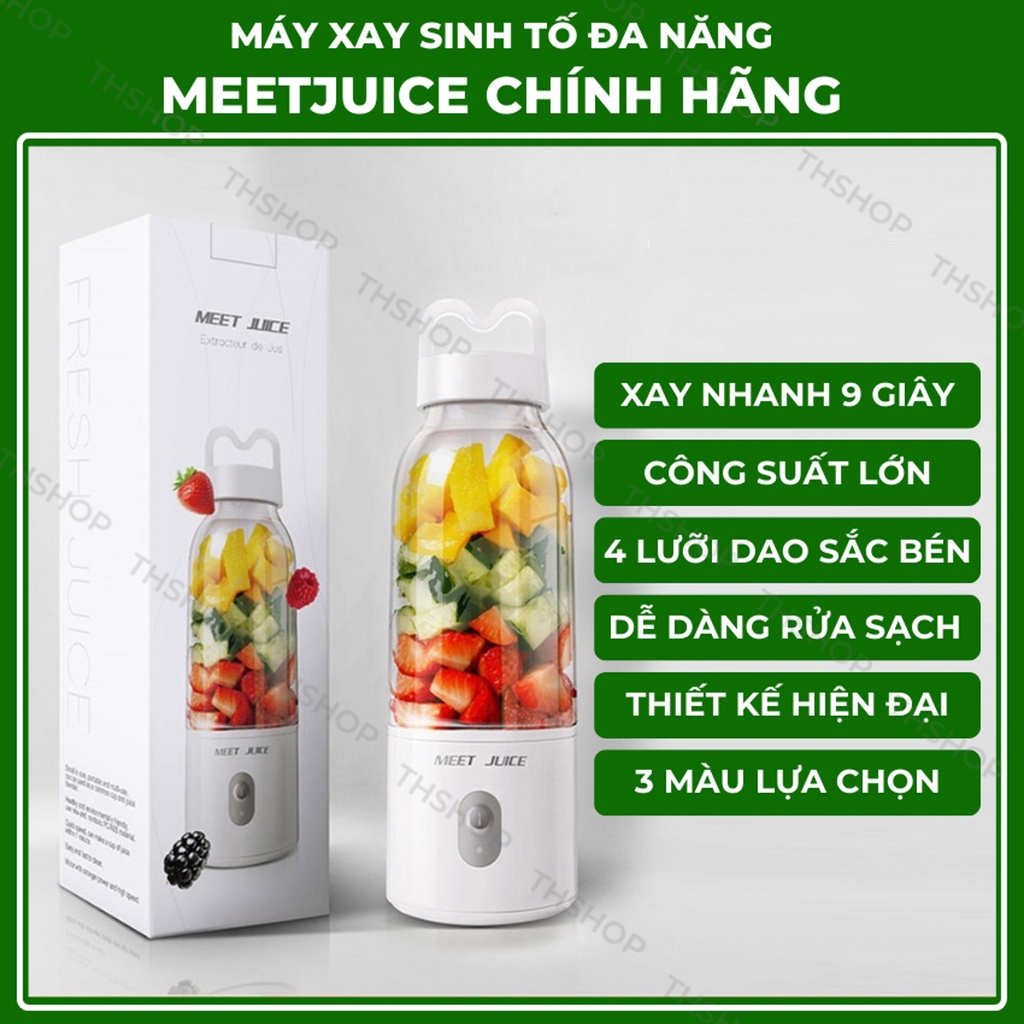 [HÀNG CHÍNH HÃNG]MÁY XAY SINH TỐ MINI - MÁY XAY CẦM TAY MÁY XAY SINH TỐ CẦM TAY MINI - MEET JUICE - JUICER CUP