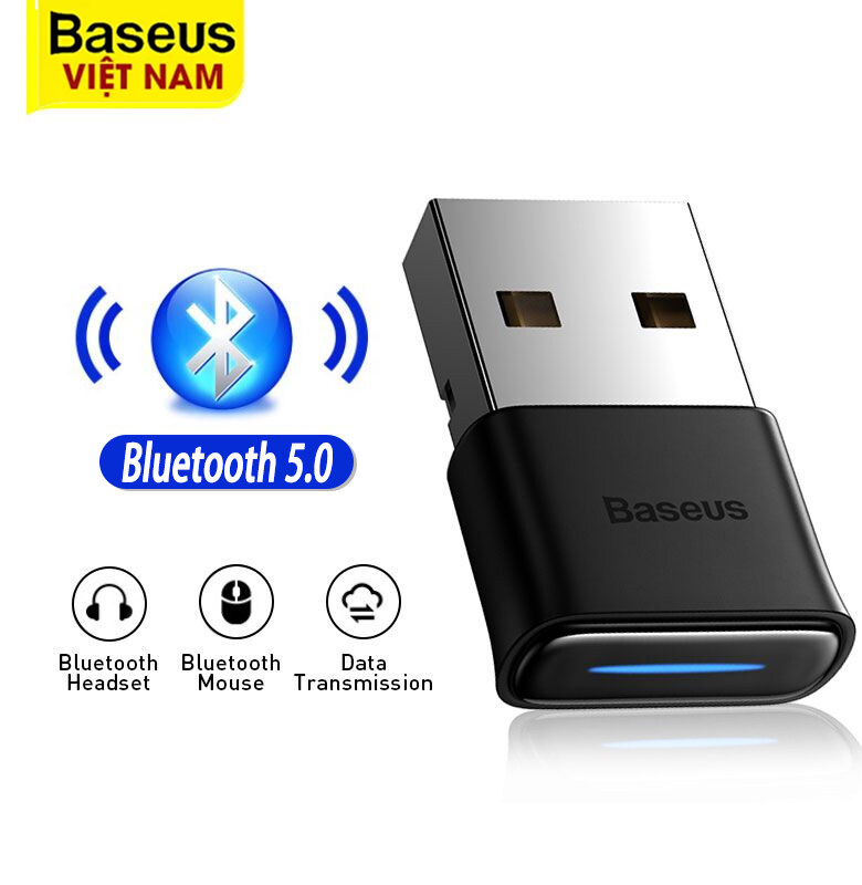[BẢO HÀNH 18 THÁNG] Bộ phát USB Bluetooth Baseus chuyển đổi Bluetooth 5.0 không dây cho PC Bluetooth 4.0 Bộ phát âm thanh Dongle cho Win …