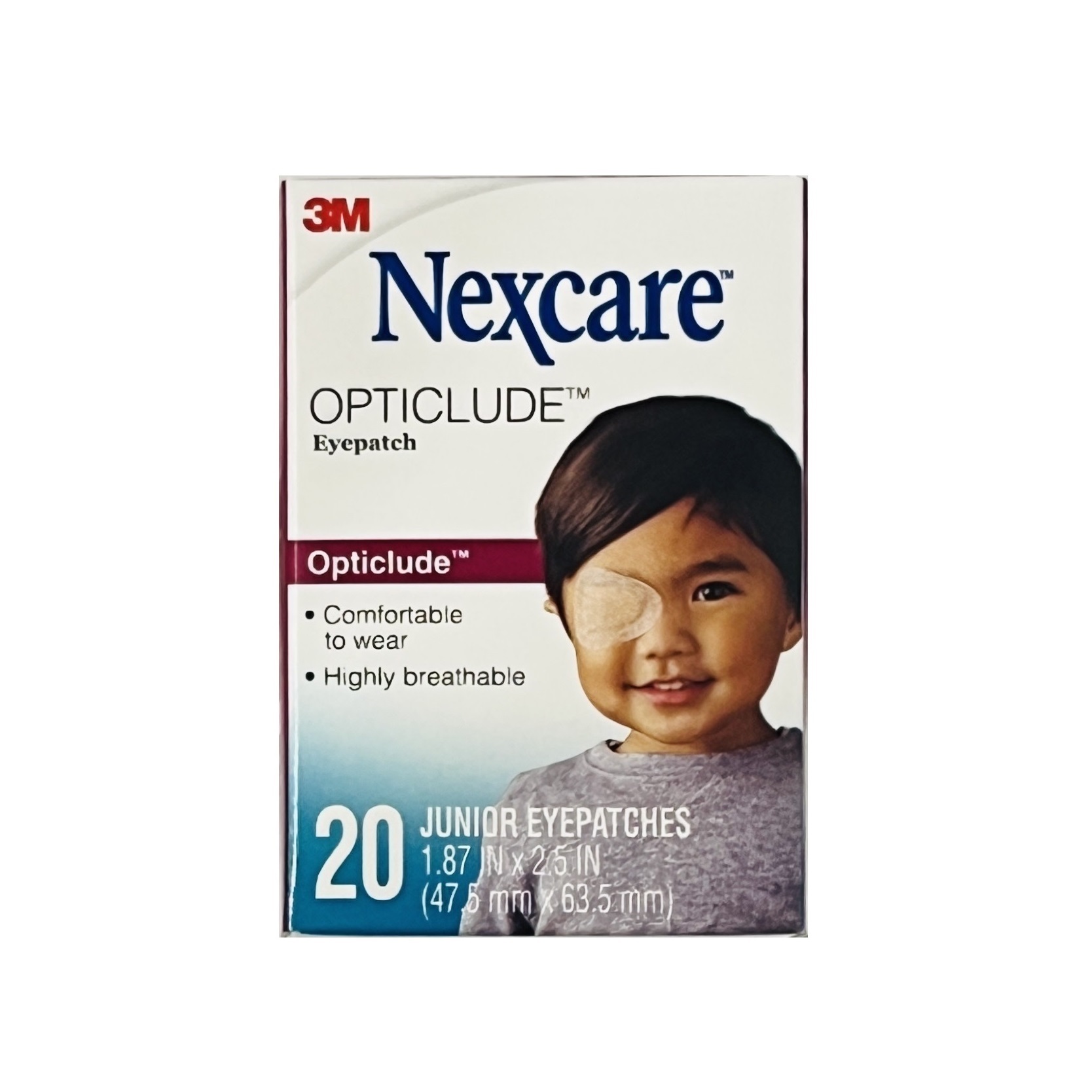 Hộp 20 miếng băng dán mắt 3M Nexcare 1537 cỡ nhỏ, sản xuất tại Canada