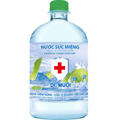 [HCM]Thùng 12 chai 500ml Nước Súc Miệng Dr. Muối Vị Chanh được làm từ 100% súc miệng mỗi ngày tốt cho sức khỏe