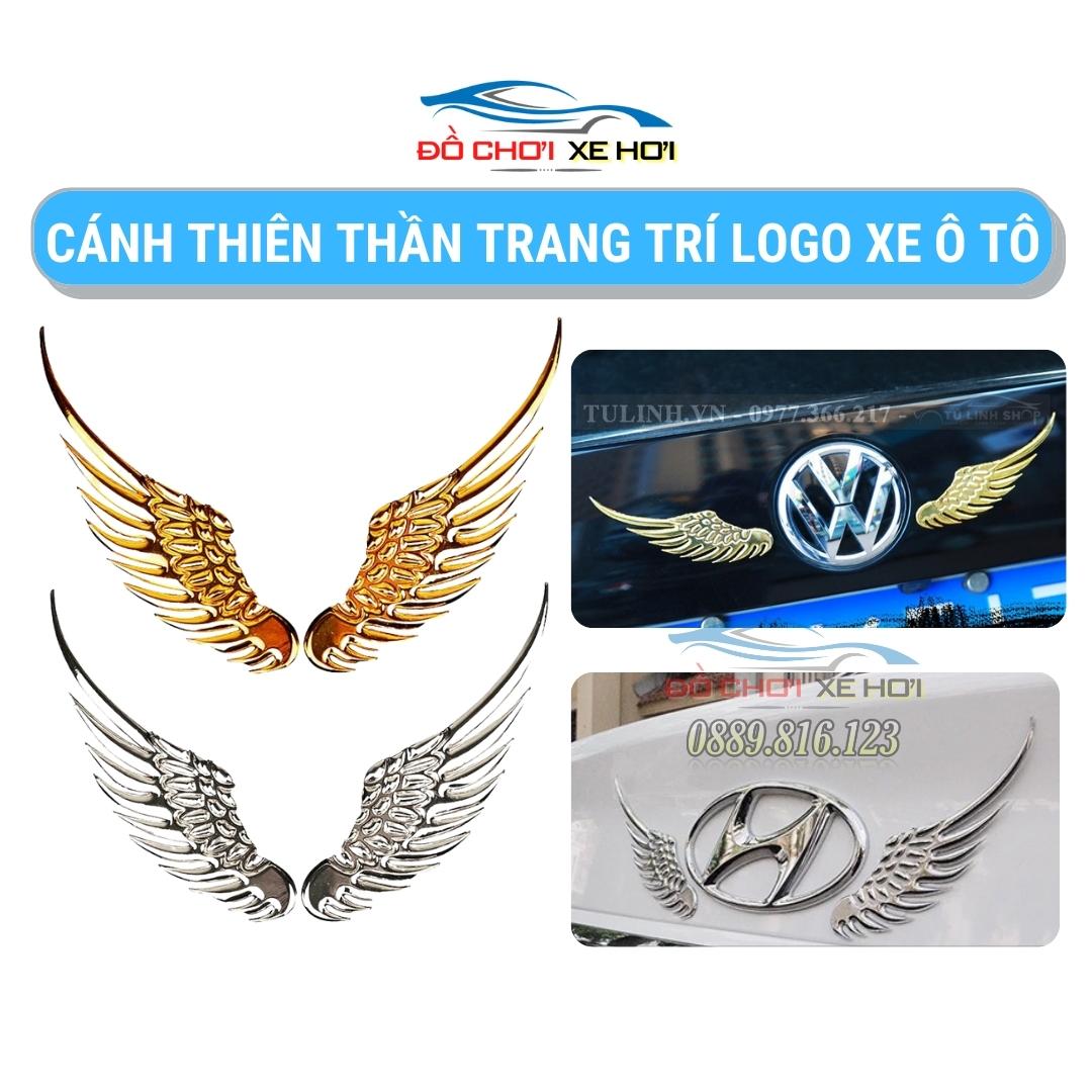 Cánh tiên trang trí logo thương hiệu xe hơi ô tô bản rộng, Đôi cánh thiên thần trang trí logo xe ôtô, xe hơi