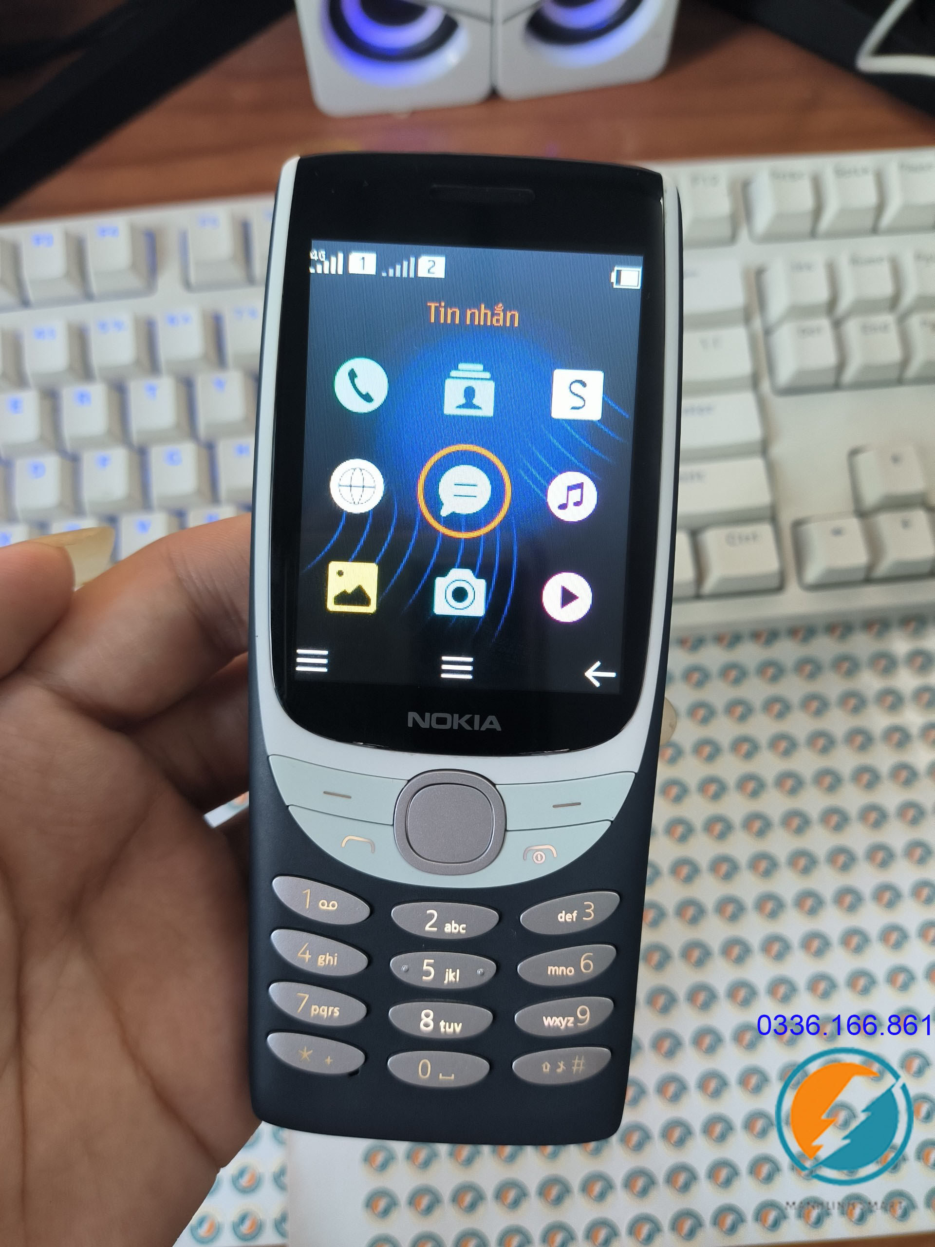 Điện thoại nokia 8210 2sim mới bảo hành 12 tháng