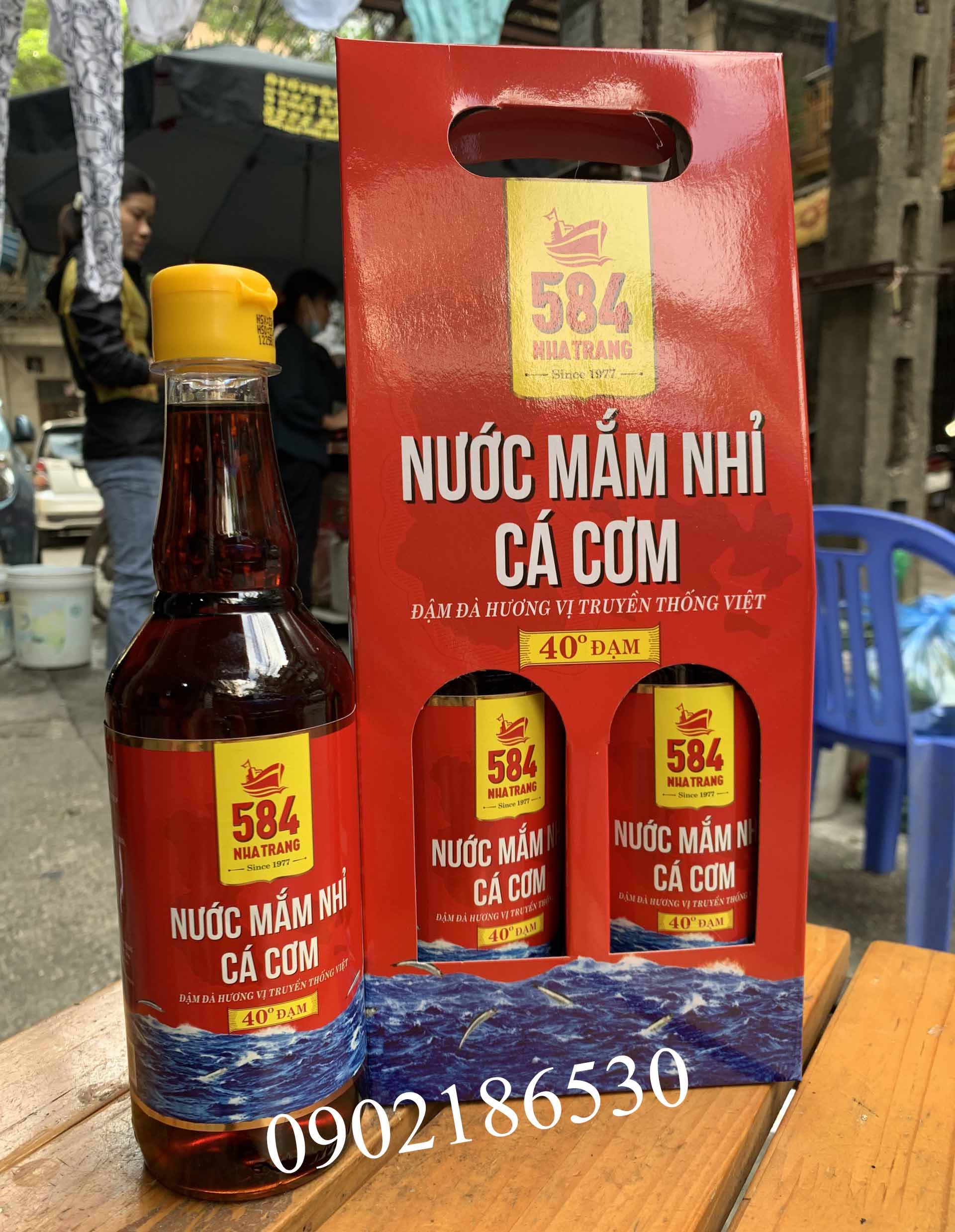 Combo 2 chai nước mắm 584 Nha Trang 40 độ đạm chai nhựa chai 500ml