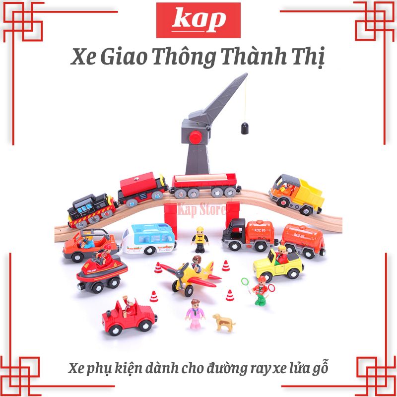 [HCM]Các mẫu xe đồ chơi xuất khẩu châu âu (có nhân vật đi kèm) - xe chơi được trên mô hình đường ray xe lửa gỗ