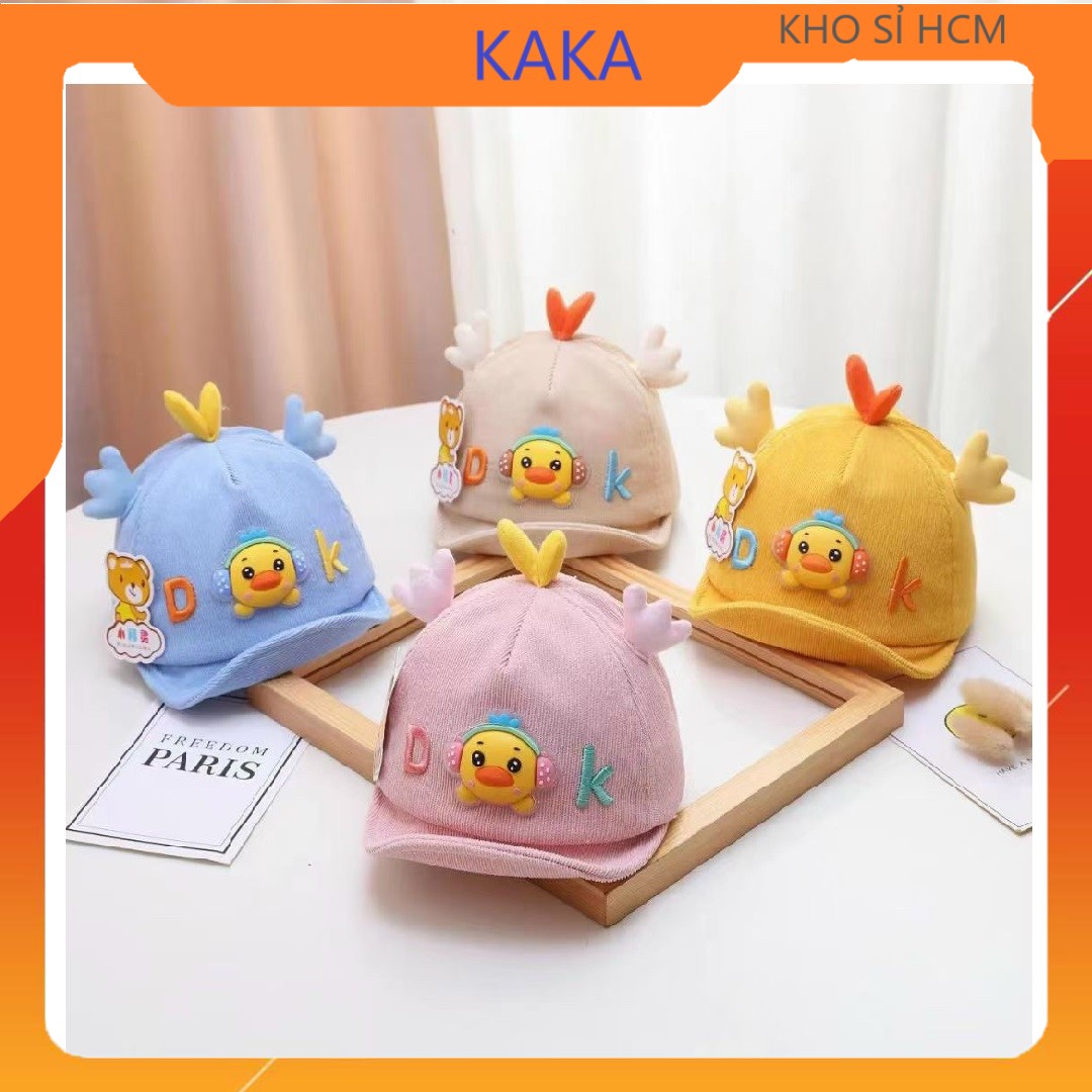 Mũ/nón lưỡi trai cotton hình vịt dành cho bé từ 0 - 18 tháng tuổi