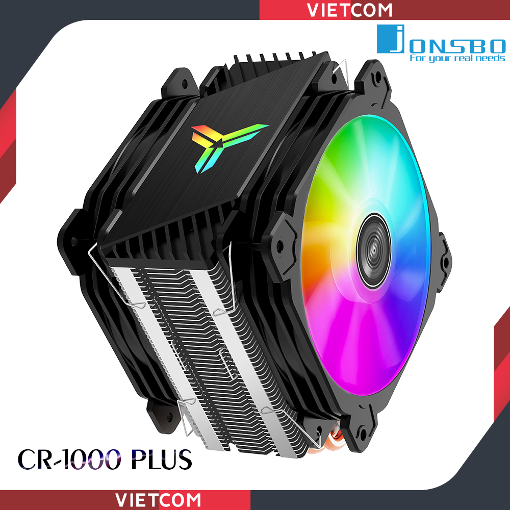 Quạt tản nhiệt cpu jonsbo cr-1000 plus led rgb auto - tặng kèm keo tản nhiệt