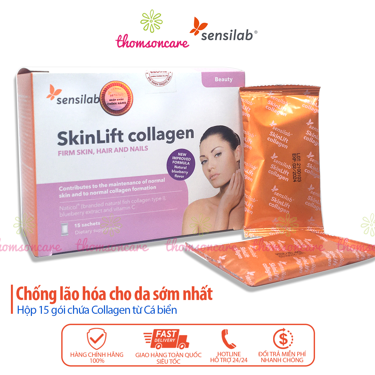 Skinlift collagen-hỗ trợ làm đẹp da, chống lão hóa
