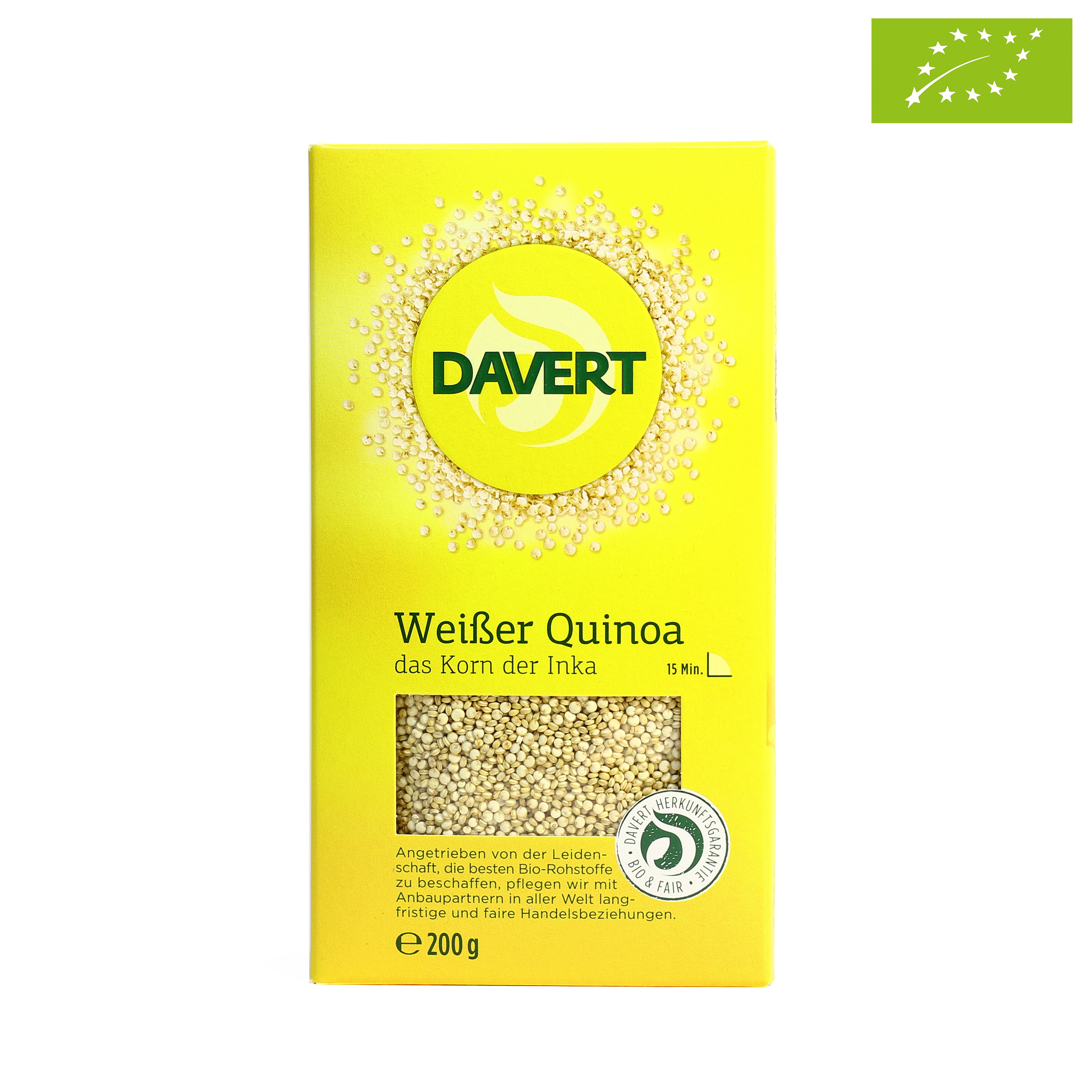 Hạt diêm mạch trắng hữu cơ chưa rang Davert