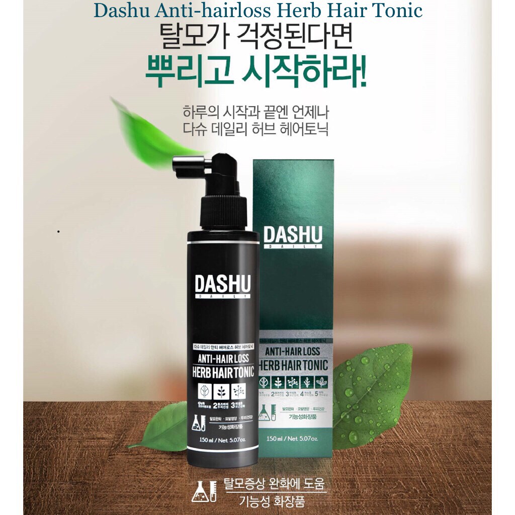 Xịt dưỡng ngừa rụng tóc Dashu Anti Hairloss Herb Hair Tonic 150ml
