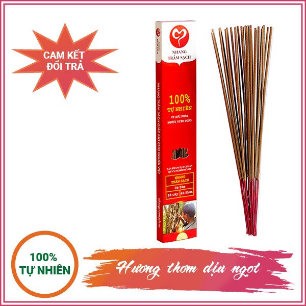 Nhang Trầm Hương Thiên Tâm - Hộp 68 Cây Dài 30Cm