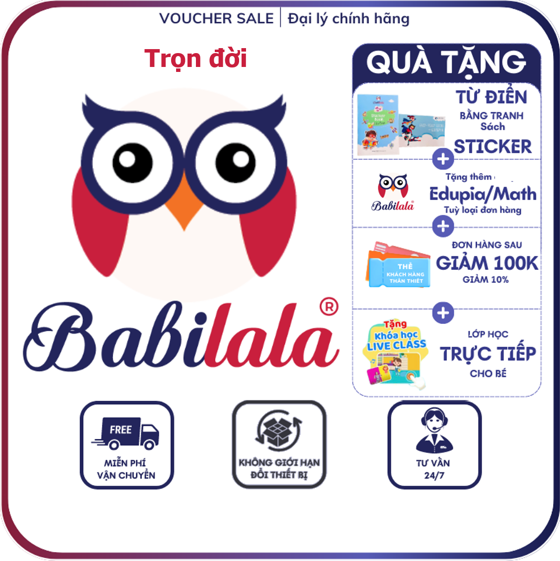Babilala trọn đời - tiếng anh chất lượng cao cho trẻ 3-8 tuổi