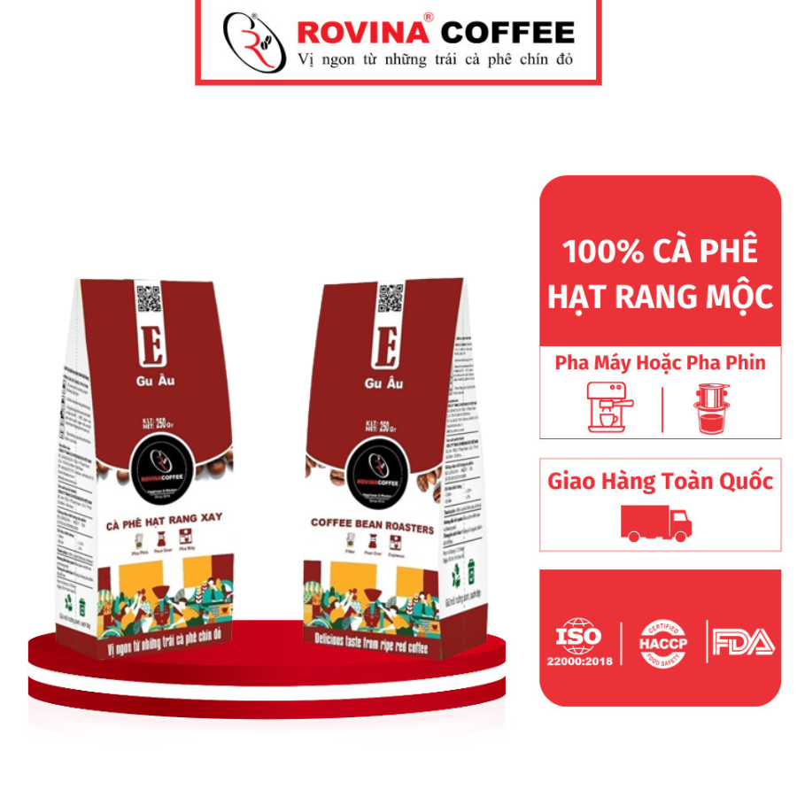 Cà phê rovina gu âu - pha phin - gói 250gr mùi thơm quyến rũ, đậm đà mang lại những tách cà phê tuyệt hảo