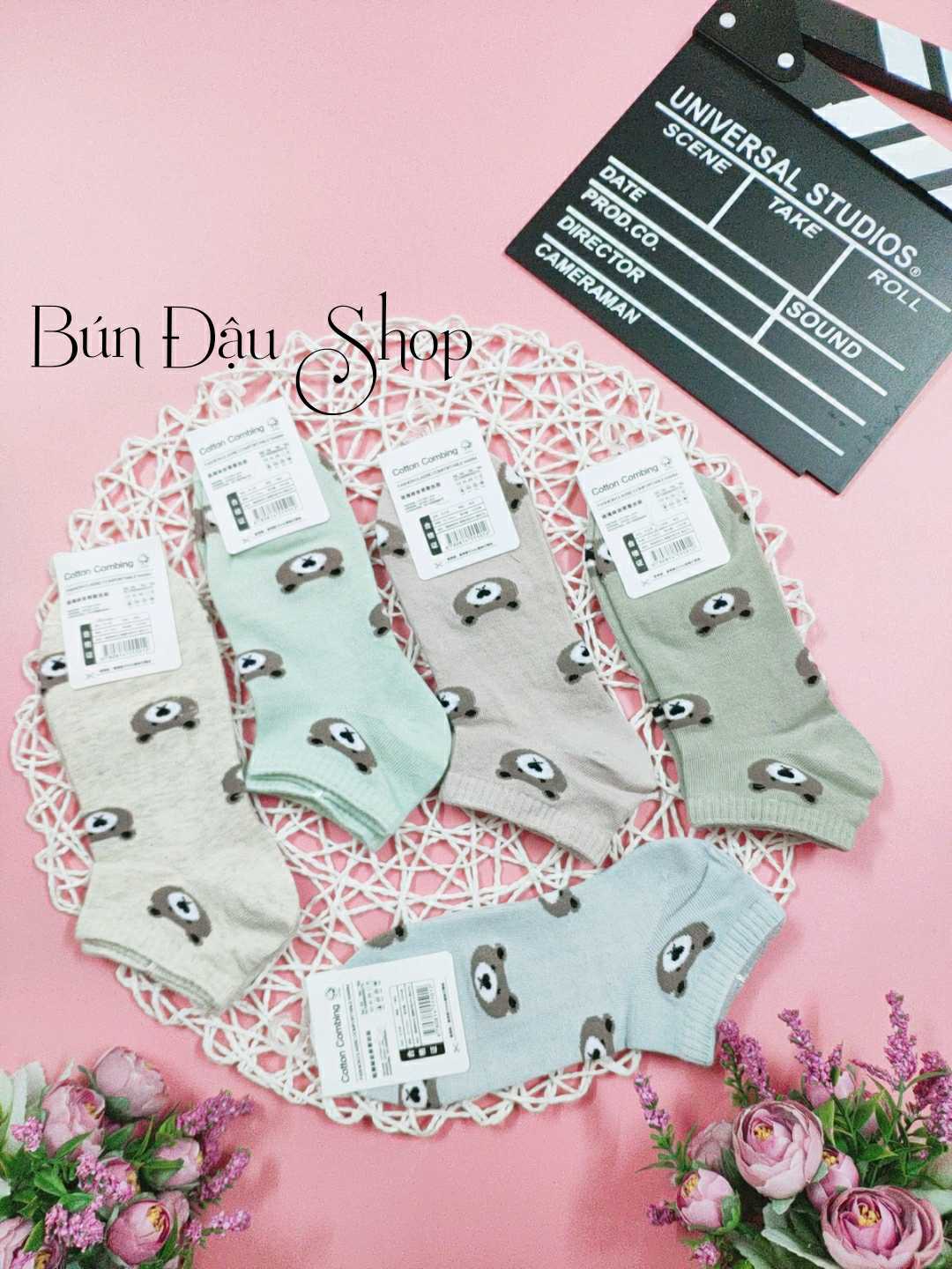 Combo 10 đôi tất gấu rilakkuma cổ ngẳn