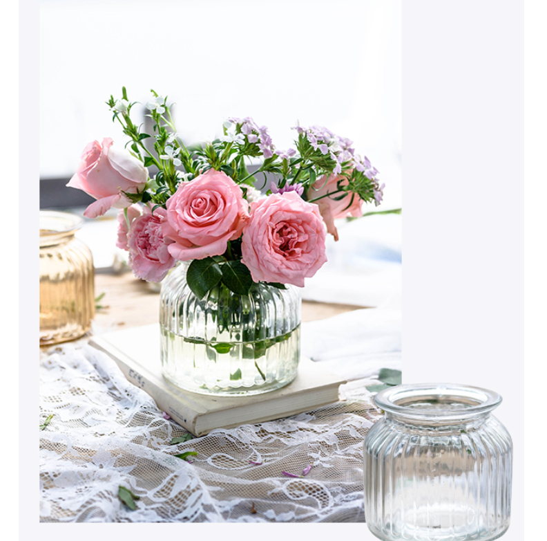 Bình hoa vintage trang trí nhà, Lọ cắm hoa thủy tinh
