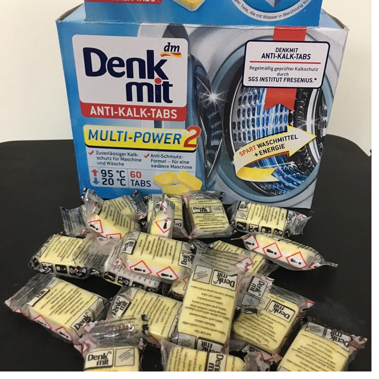 viên vệ sinh lồng máy giặt Denkmit Đức (tách lẻ combo 10 viên )