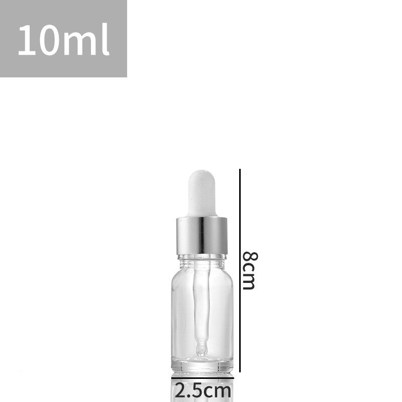 Chai Thuy tinh đầu bóp trắng 30ml,50ml,100ml có ống hút trong